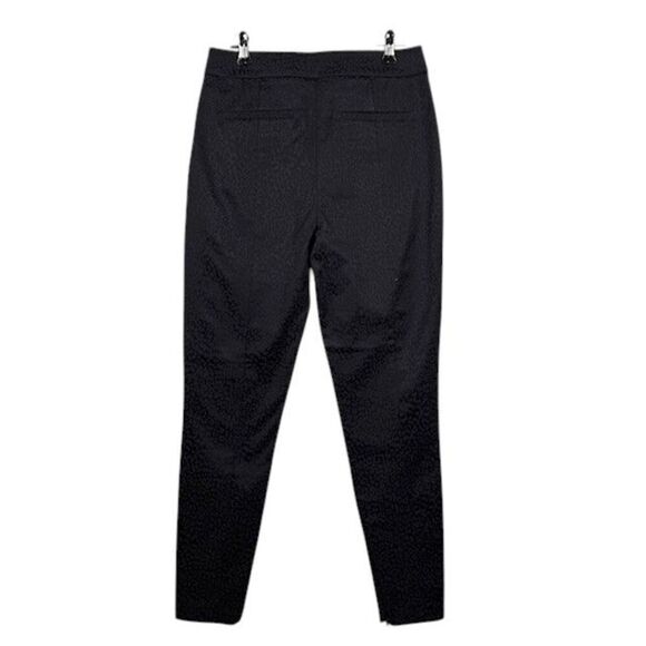 REISS Lio Leopard Pattern Jacquard Skinny Trousers Pants Black Zip Ankle Size 6 - Picture 6 of 14